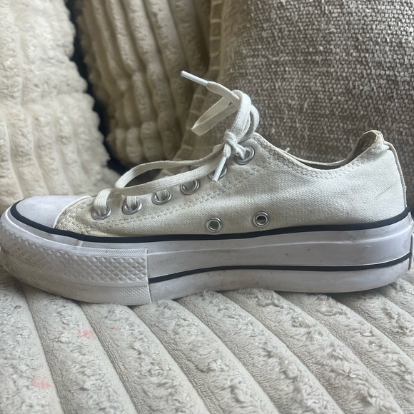Converse Off-White Canvas Sneakers blue size 5.5 - Picture 6 of 8